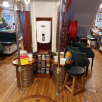 Hot drinks in the lower mess